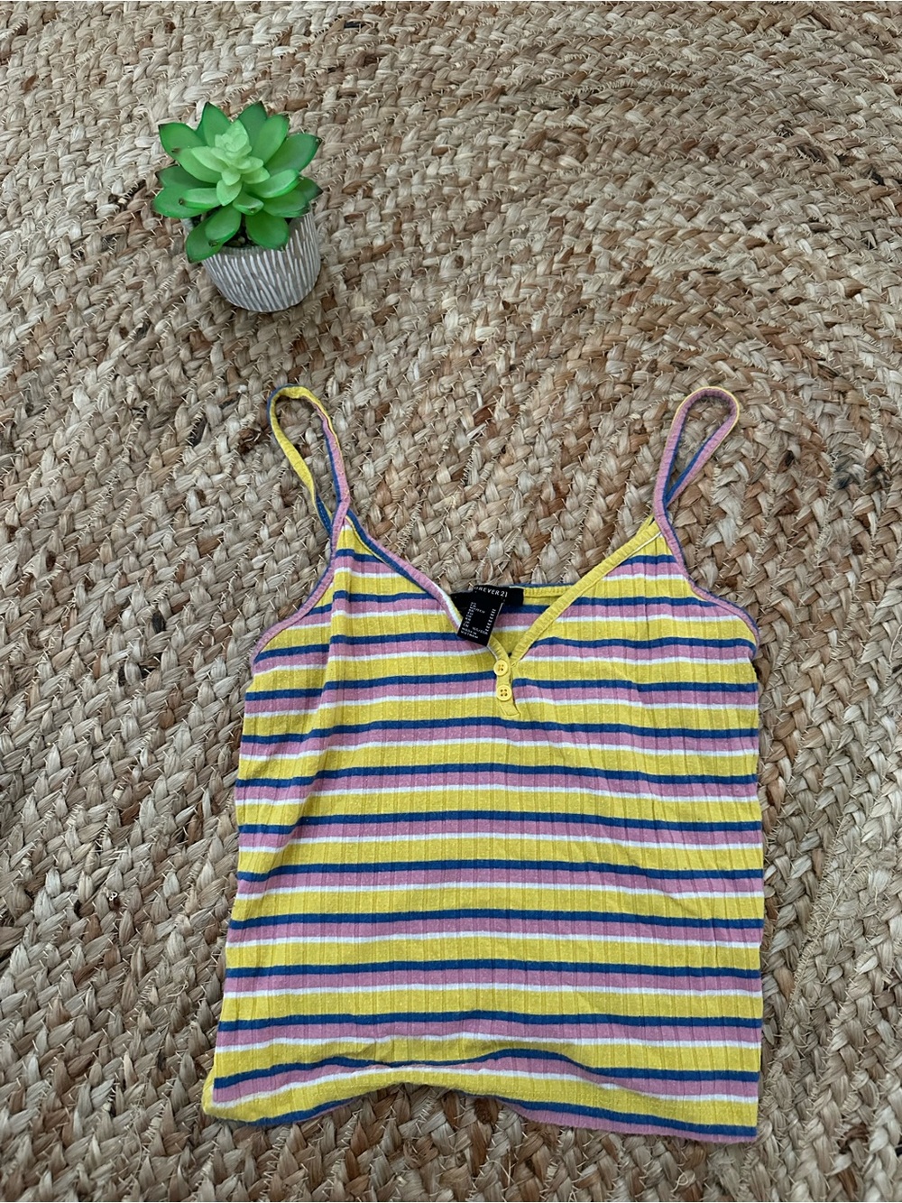 STRIPED CROP TANK